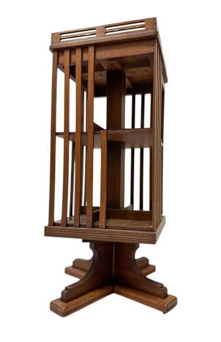 Art Nouveau Jugendstil Revolving Bookcase, 1900s